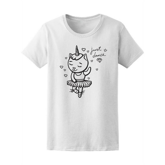 Cute Dancing Kitty Unicorn Tee Women's -Image by Shutterstock