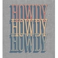 thumbnail image 5 of Western Howdy Repeat Text Long Sleeve Adult Hooded Sweatshirt-3XL-Heather Gray, 5 of 6