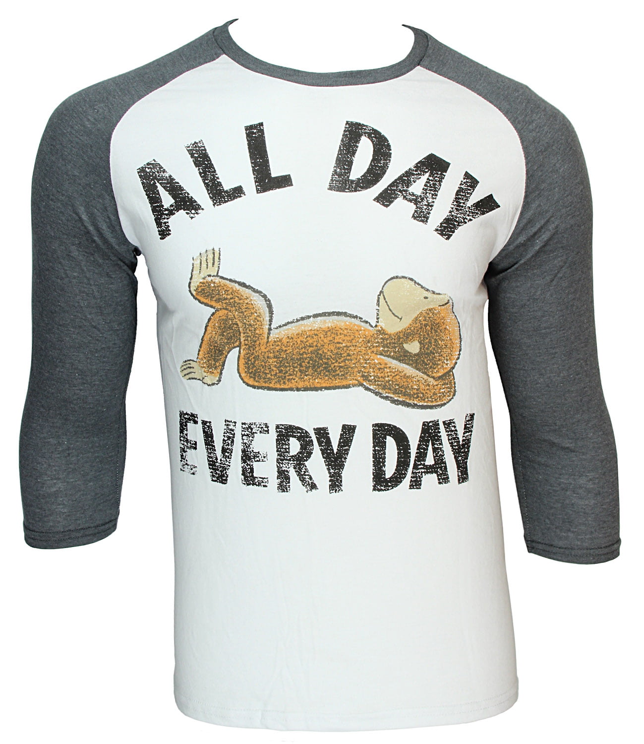 Mens CURIOUS GEORGE "ALL DAY EVERY DAY" Tee T-Shirt LARGE L NEW -NWOT