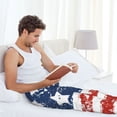 thumbnail image 5 of Logiee USA Colors Stripes1 Print Pajama Pants for Men,Men’s Pajama Bottoms,Mens PJ Pants with Pockets & Button Fly-Large, 5 of 6