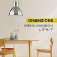 thumbnail image 3 of Sea Gull Lighting 6517401-962 Division Street One-Light Pendant Hanging Modern Fixture, Brushed Nickel Finish, 3 of 4