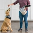 thumbnail image 5 of IRIS 6.5 Lbs / 8 Qt WeatherPro Airtight Pet Food Storage Container/Treat Box for Dog Cat and Bird Food, Keep Fresh, Translucent Body, Easy Clean Up, BPA free, Clear/Black, 5 of 7