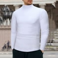 thumbnail image 2 of REDARER Men's Thermal Long Sleeve Shirt, Low Collar Lined Pullover Top, Soft Warm Base Layer for Cold Weather,Size:L, 2 of 6
