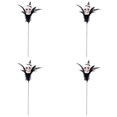 thumbnail image 2 of Clearance Sale! Gothic Halloween Skeleton and Pumpkin Picks Set of 4, White Skull and Feather Accent for Vase Table Centerpiece Decor, 2 of 5