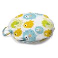 thumbnail image 1 of Cartoon Round Floor Cushion with Handle, Funny Fishes Swimming in the Sea Underwater Aquarium Animals, Decorative Pillow for Living Room & Dorms, 18" Round, Orange and Pale Blue, by Ambesonne, 1 of 4