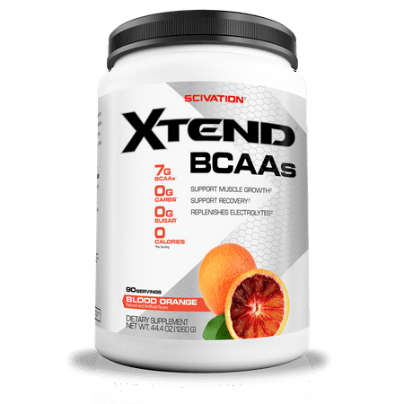 Scivation Xtend BCAA Powder, Blood Orange, 90 (Best Natural Bcaa Powder)