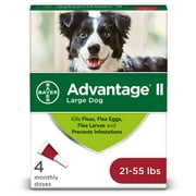 Advantage II Flea Prevention for Large Dogs, 4 Monthly Treatments
