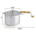 thumbnail image 3 of Cook N Home 02626 6 Quart Aluminium Stovetop Popcorn Popper Silver, 3 of 7