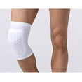 thumbnail image 3 of Knee Sleeve Pair Kneepad Pads Crashproof Antislip Basketball Leg Sleeve Protective Pad Support Guard Padded Breathable Compression Wear Hexpad - 2 Packs-White, 3 of 7