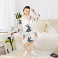 thumbnail image 6 of FORMRS Wearable Blanket Hoodie with Sleeves for Kids Cozy Flannel Sweatshirt, Bunnies and Carrots, 6 of 7