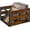 Metal X, variant on Vinyl Record Storage, Large LP Vinyl Record Storage Crate, Metal & Wooden Record Holder, Cube Record Organizer Box, Holds up to 80+ Records
