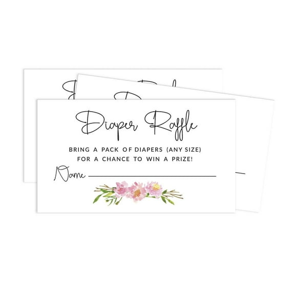 Inkdotpot 30Raccoon Jungle Animals Baby ShowerDiaper Raffle Ticket Lottery Insert Cards Supplies Games For Baby Shower Party Bring A Pack Of Diapers To Win Favors Gifts And Prizes