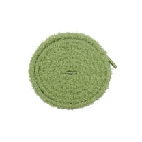 INSPIRE CHIC 1 Pair Round Fuzzy Shoe Laces for Sneakers, 0.28'' Fluffy Fat Soft Shoelaces Shoestrings for Casual Hiking Shoes Green 160cm/62.99"