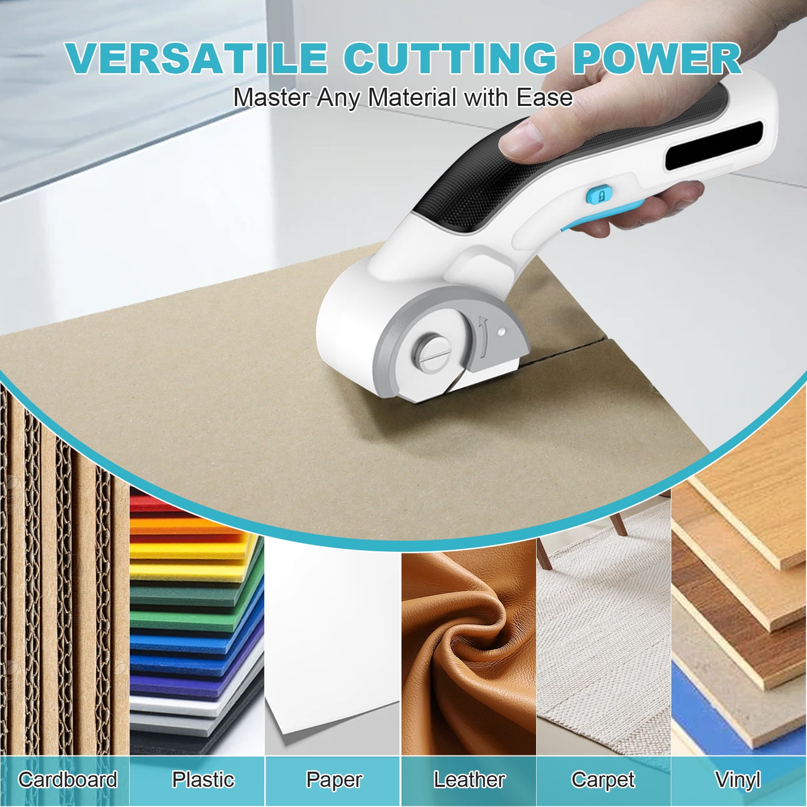 4V Cordless Electric Scissors with Replaceable Blade – Versatile for Multiple Materials, Rechargeable via Type - C, Safe & Comfort Grip