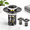 Dark Black, variant on 2 Pack Dark Black All Metal Universal Fit Bathroom Sink Stopper with Hair Catcher