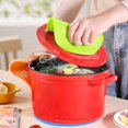 thumbnail image 5 of Silicone Table Mat Heat Resistant Round Honeycomb Trivet Table Pad Non-slip Potholder Multipurpose Hot Pads Spoon Rest Flexible Coasters For(4pcs, Red, 5 of 5
