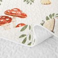 thumbnail image 5 of Homewish Watercolor Plant Mushrooms Twin Quilt Set,Botanical Fungi Twin Coverlet Set,White Red,Light Gray Reversible,2pcs, 5 of 7