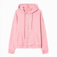 thumbnail image 4 of Towmus Womens Ultimate Heavyweight Full Zip Up Casual Hoodies Sweatshirts Drawstring Solid Color Sweatshirts with Pocket, 4 of 5
