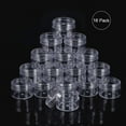 thumbnail image 2 of 16 Pack 1.7"x1.22" (25ml) Empty Clear Plastic Bead Storage Container jar with Rounded Screw-Top Lids for Beads Nail Art Glitter Make Up Cosmetics and Travel Cream DIY, 2 of 7