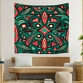 thumbnail image 3 of Decorative Boho Ethnic Gemotric Shapes Country Tapestry Beautiful Boho Durable Tapestry Curtain 51x59 Inch Washable Reminiscent Tribal Art Vibrant Big Tapestry for Living Room College Decoration, 3 of 5