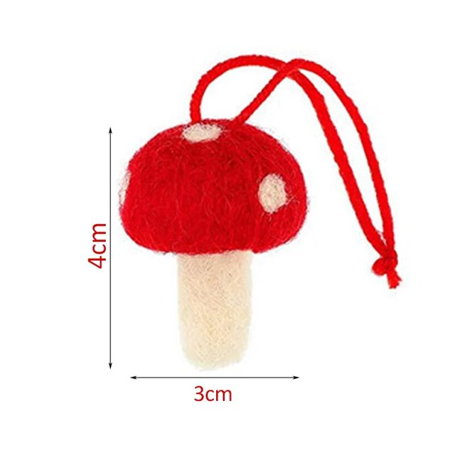 Colgante De seta De fieltro De lana para Navidad, accesorios De decoración De árbol De Navidad, fiesta De vacaciones hecha a mano, 1 unidad