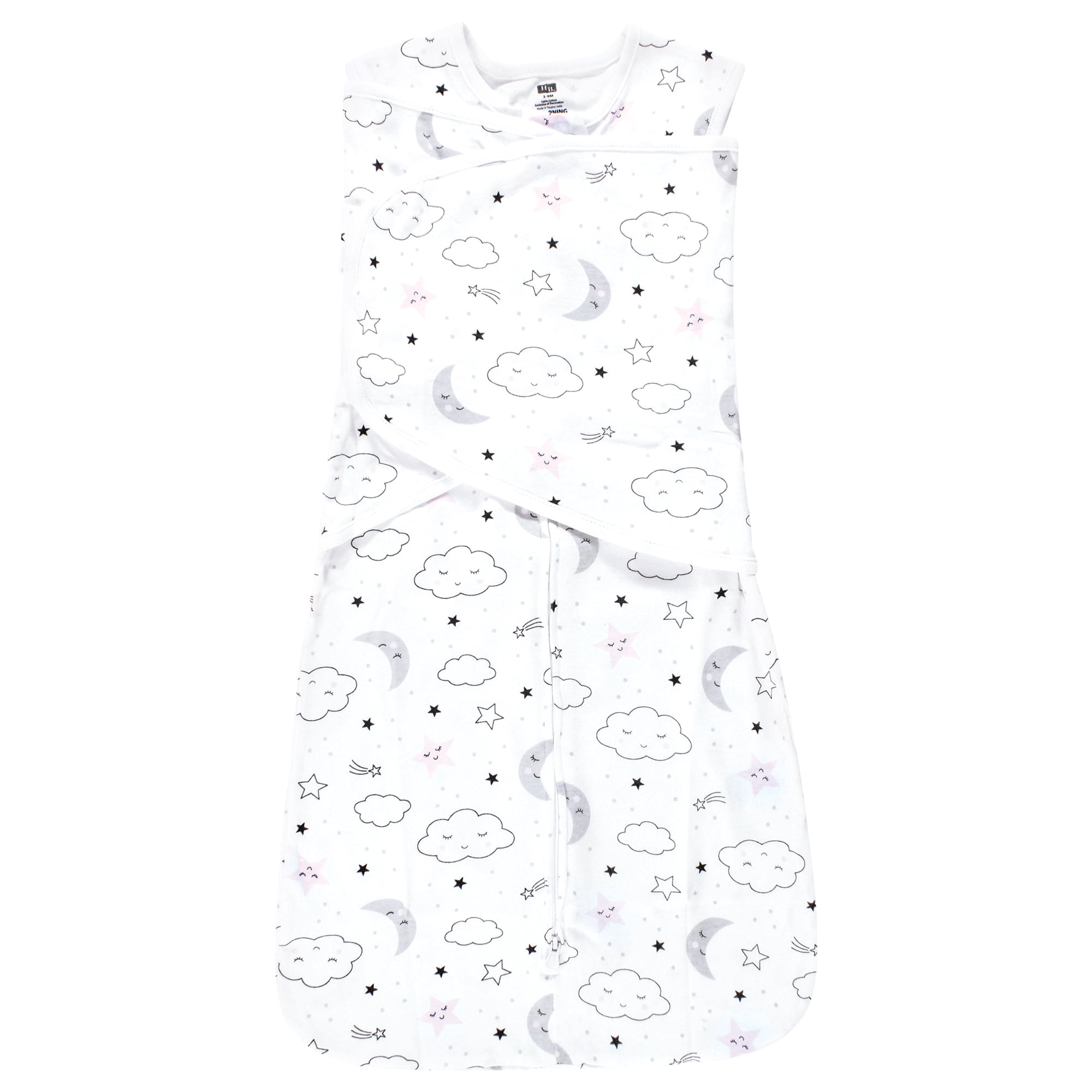 Hudson Baby Infant Girls Convertible Swaddle Sleep Sack Dreamer 0-3 Months