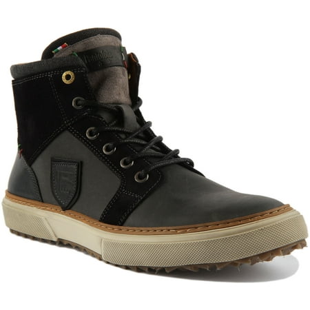 

Pantofola D Oro Benevento High Men s Leather Ankle Boot With Side Zip In Navy Size 11.5