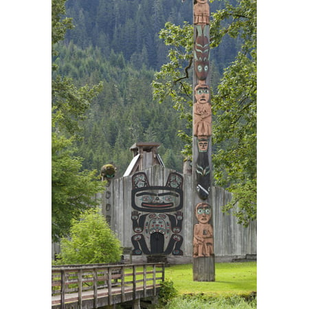 View of Chief Shakes Tribal House, Wrangell, Alaska, USA Print Wall Art By Jaynes