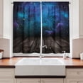 thumbnail image 2 of Ambesonne Galaxy Kitchen Curtains, Space from Home View, 55"x45", Purple Blue Brown, 2 of 3
