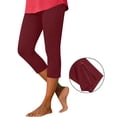 thumbnail image 2 of lcziwo Womens Soft Athletic Leggings High Waisted Breathable Yoga Pants Summer Casual Solid Color Lightweight Dress Pants Red L, 2 of 8