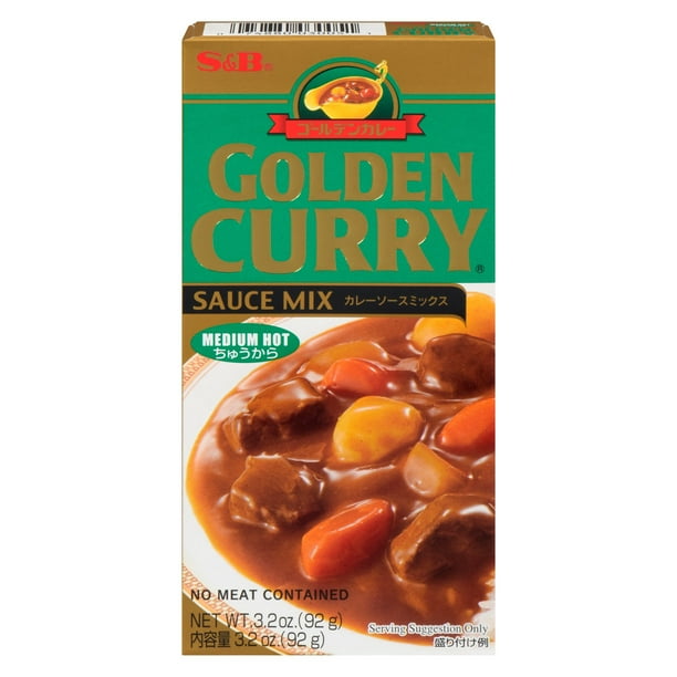 S&B Golden Curry Sauce Mix Medium Hot, 92 g Walmart.ca