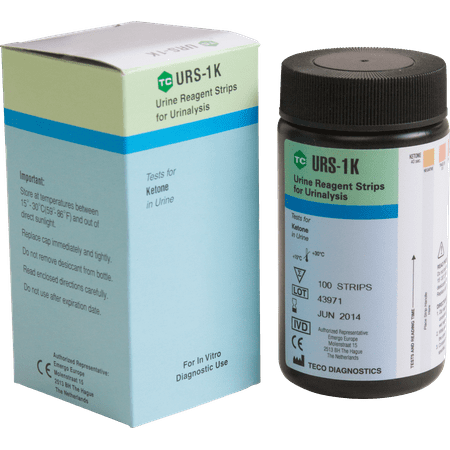- Ketone urinalysis reagent test strip (100 count) part no. urs-1k-100 (100/box)