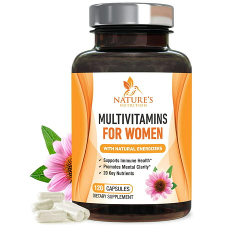Once Daily Multivitamin for Women with Vitamins A B C D E, Biotin, Calcium, Zinc, Lutein, Magnesium, Manganese, Folic Acid, 1000mg, 120