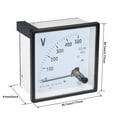 thumbnail image 2 of 0-500V Analog Panel Voltage Gauge Volt Meter 96 1.5% Error Margin, 2 of 3