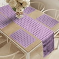 thumbnail image 2 of Ambesonne Nostalgic Table Runner & Placemats, Fashion Polka Dots, Placemat 4 pcs + Runner 12"x72", Plum Lilac, 2 of 2