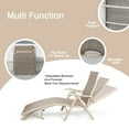 thumbnail image 4 of Lacoo Set of 2 Patio Lounge Chairs Adjustable Pool Chaise Lounge Chairs Textilene Folding Outdoor Recliners, Beige, 4 of 7