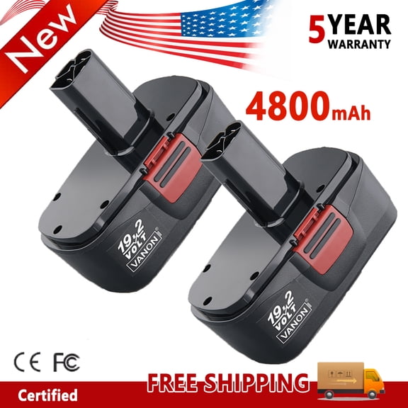 2Pcs 4.8Ah 19.2V C3 Ni-MH Battery Replace for Craftisman 19.2 Volt Battery 1323903 130279005 130279017 1323517 11375 11376 315.11485 315.113753 Compatible with Cordless Power Tools