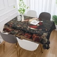 thumbnail image 5 of BZSMCE Square Tablecloth Santa Claus with Gift Box Pattern Tableclothes, 5 of 9