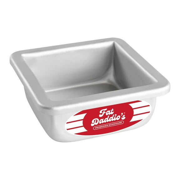 Fat Daddio's PSQ-442 Anodized Aluminum Square Cake Pan, 4 x 2 inch