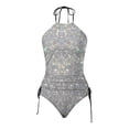 thumbnail image 4 of Women's Swimwear Tankini 2 Piece Normal Swimsuit Backless 2 Piece Printing Adjustable Print Multi Color Padded Strap Bathing Suits Sexy Vacation Beach Wear, 4 of 4