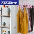 thumbnail image 6 of ROYALE 20 Pack Pink Plastic Hangers for Clothes - Heavy Duty Plastic Clothes Hanger Ideal for Everyday Standard Use - Lightweight & Space Saving Notched Plastic Hangers - Slim & Sleek Shoulder Groove, 6 of 9