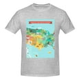 thumbnail image 4 of Bingfone Usa Tourist Map Men'S Loose Fit Short-Sleeve Pocket T-Shirt, 4 of 7