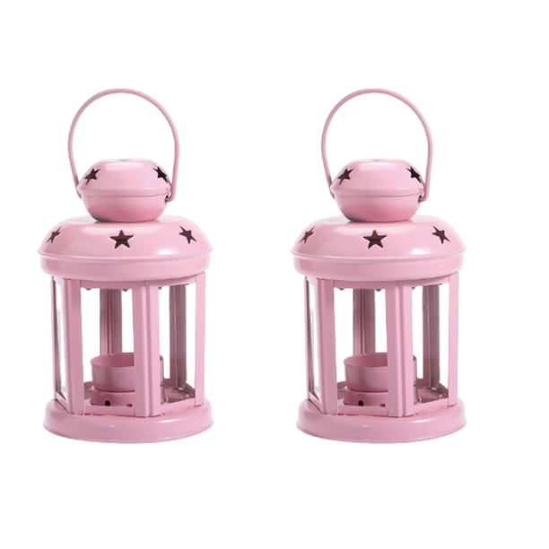 Fiudx Ofertas del día Lámpara de estrella hueca de metal de 2 piezas, vela de aromaterapia, lámpara de viento retro, decoración