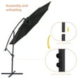 thumbnail image 4 of Sonerlic 10ft Outdoor Patio Hanging Offset Umbrella with Steel Frame for Yard,Poolside and Deck,Black, 4 of 6