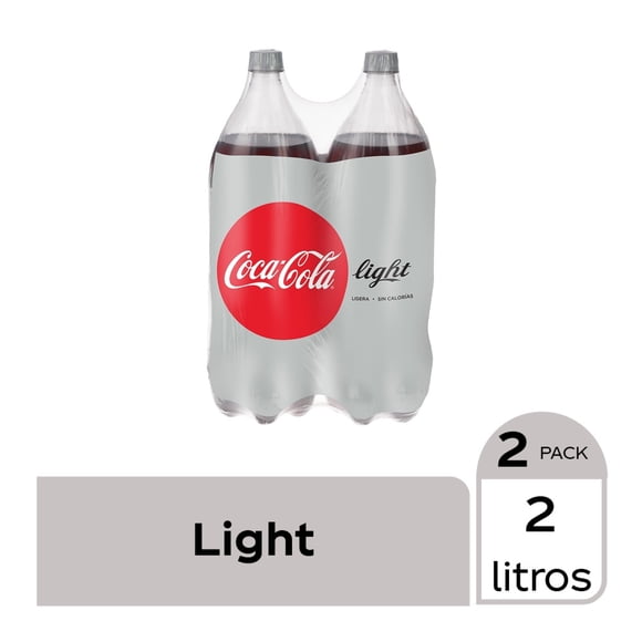 Refresco Coca Cola light 2 botellas de 2 l c/u