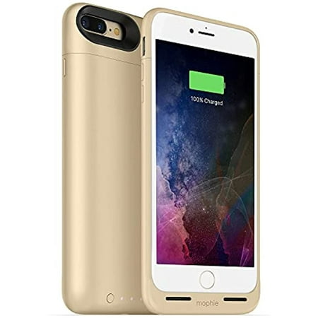 mophie Juice Pack Wireless - Charge Force Wireless Power - Wireless Charging Protective Battery Pack Case for iPhone 8 Plus and iPhone 7 Plus - Gold (Gold)