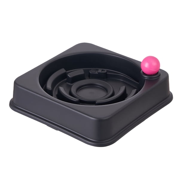 Comedero lento para perros y gatos. Plato interactivo de plástico para comida. Solución para la hora de comer en interiores.