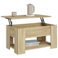 thumbnail image 2 of vidaXL Coffee Table Sonoma Oak 79x49x41 cm Engineered Wood, 2 of 5
