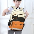 thumbnail image 6 of FORMRS School Backpack 17" Student Travel Bag with Laptop Compartment, Black Cat Orange Ball, 6 of 7