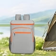 thumbnail image 1 of Mochila más fresca, mochila para acampar, a prueba de fugas, mantiene la comida caliente o fría, mochila impermeable para el almuerzo, bolsa térmica Color Gris Naranja, 1 of 8